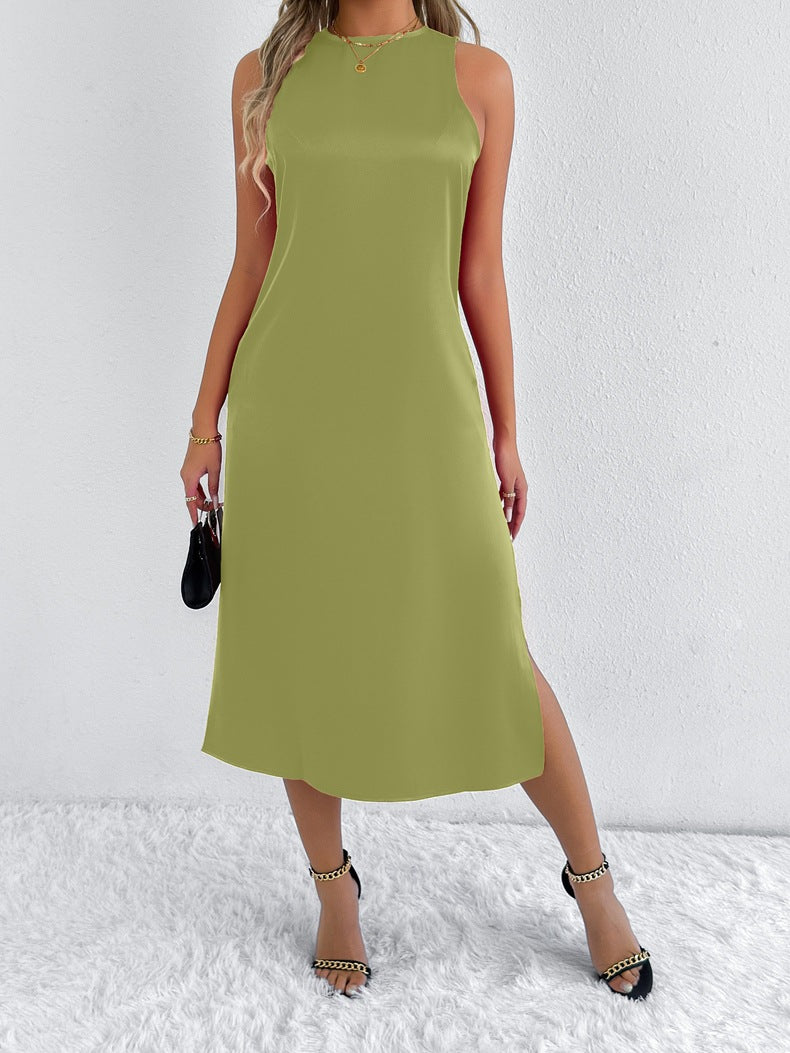 Damen Maxikleid mit tiefem Schlitz und schickem Racerback Echo Archiv
