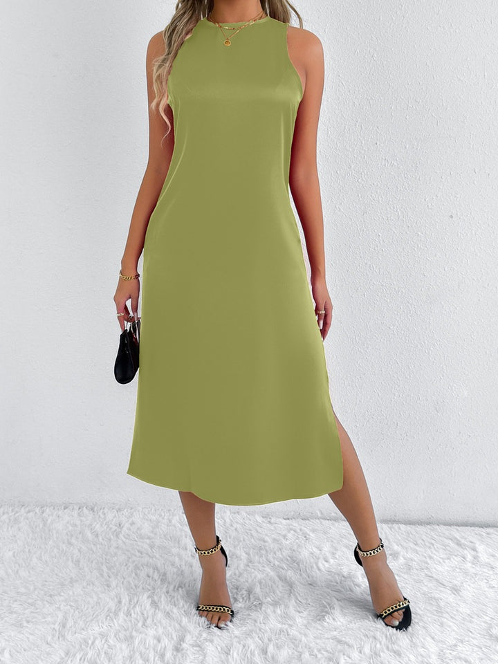 Damen Maxikleid mit tiefem Schlitz und schickem Racerback Echo Archiv