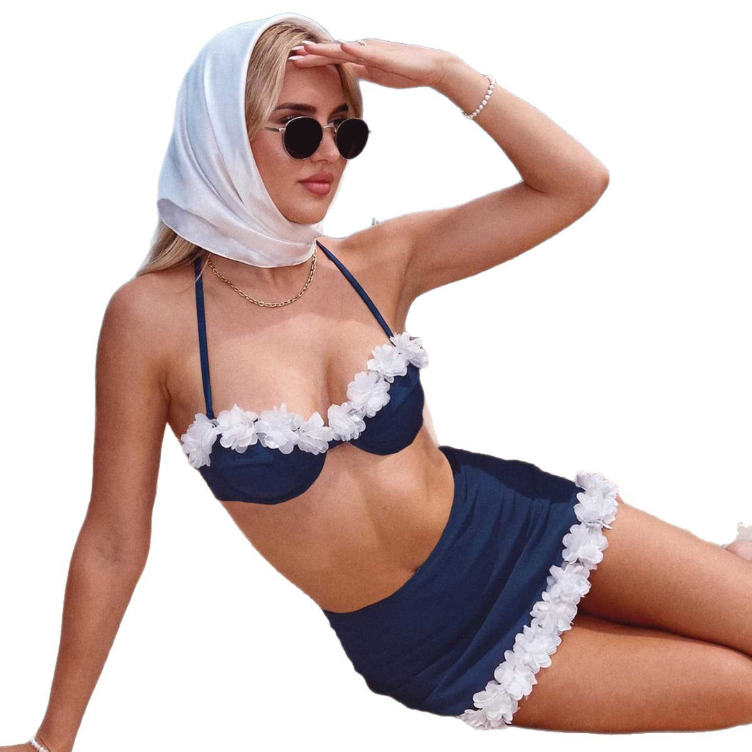 Damen Bikini mit femininem Blumenapplikationen Echo Archiv