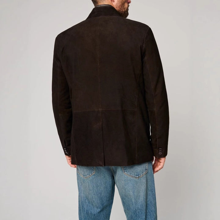 Herren feine Wildlederjacke im modernen Schnitt mit praktischen Taschen Echoarchiv