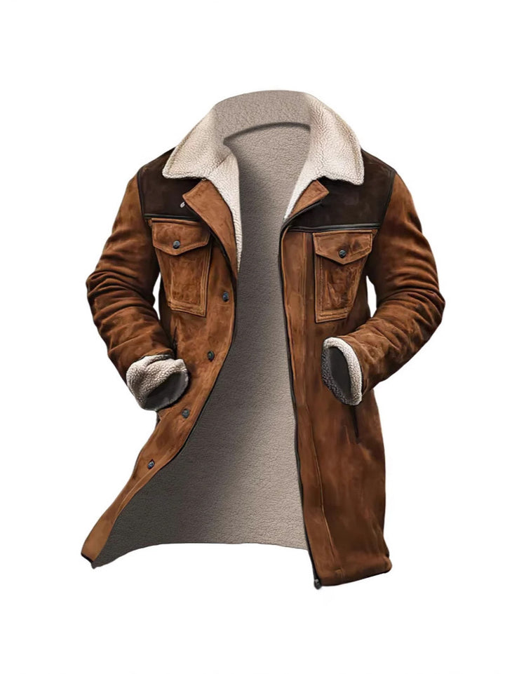 Herren verspielt schicke Wildlederjacke mit warmem Fleecefutter Echoarchiv