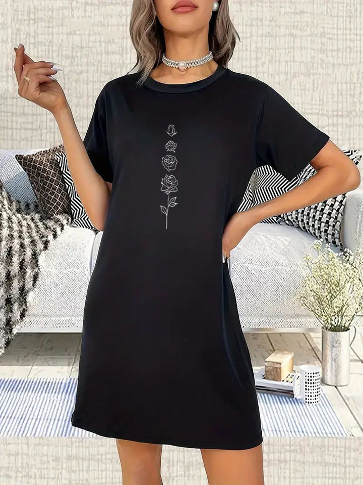 Damen Oversized T-Shirt mit inspirierendem Schriftzug und auffälligem Grafikdesign Echo Archiv