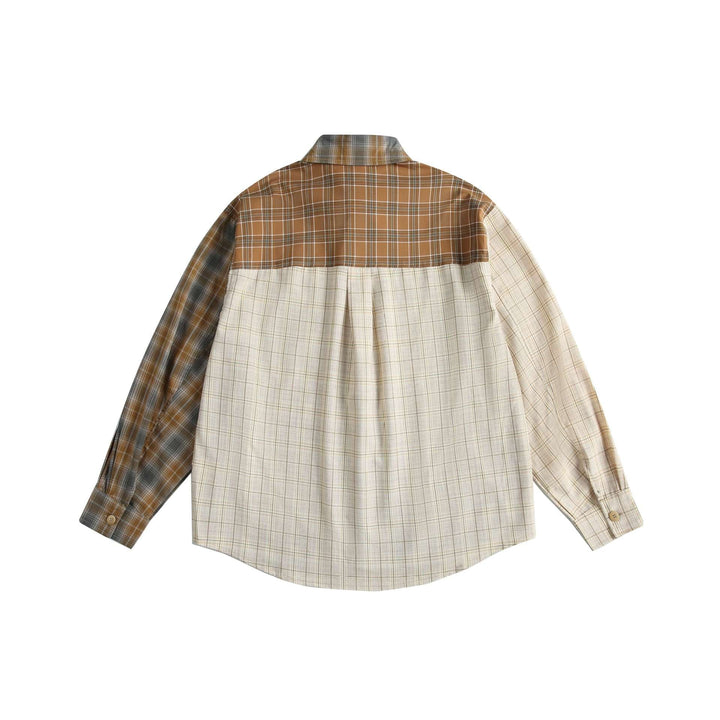 Herren Kariertes Patchwork-Hemd im Overshirt‑Stil Echoarchiv