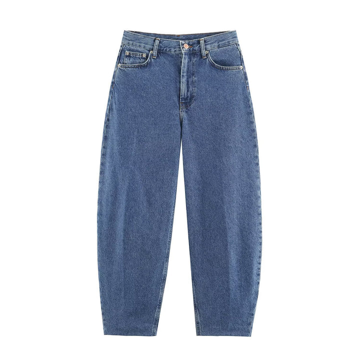 Damen Hochtaillierte Relaxed‑Fit Jeans mit konischem Bein Echo Archiv