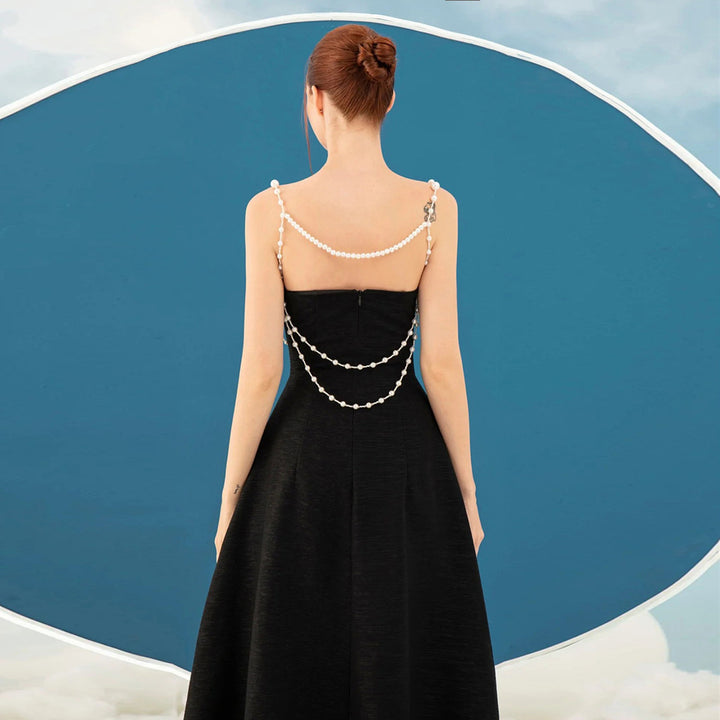 Damen Elegantes Vintage-Kleid mit Perlenverzierung Echo Archiv