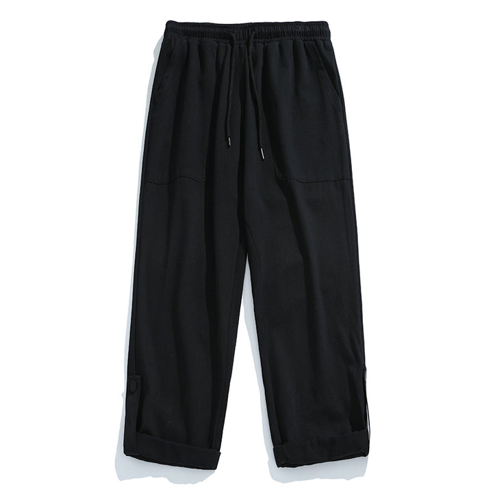 Unisex Locker geschnittene Baumwollmix-Freizeithose mit elastischem Bund, Tunnelzug und aufgesetzten Taschen Echo Archiv