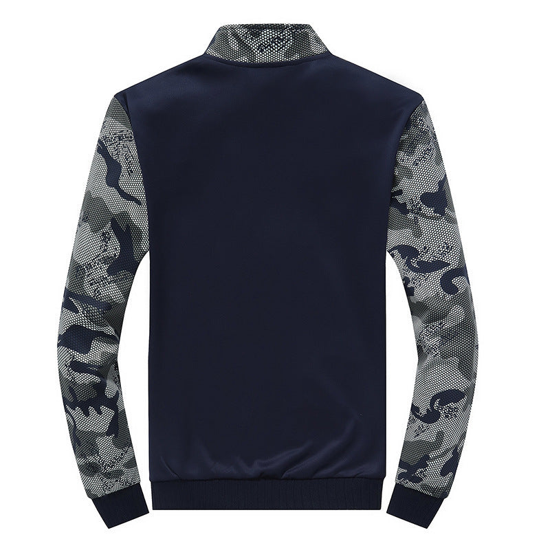 Herren Moderner Trainingsanzug im Camouflage Mesh Mix mit Stehkragen und Kordelbund Echo Archiv