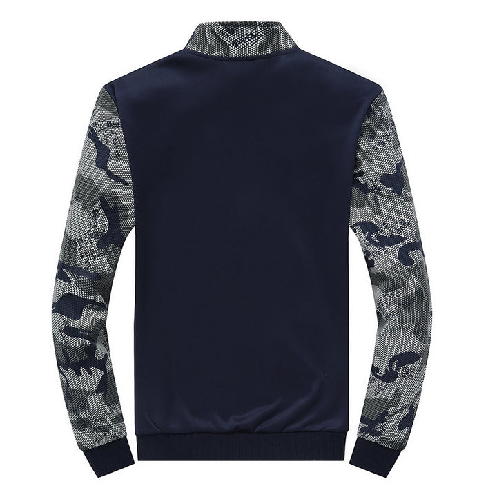 Herren Moderner Trainingsanzug im Camouflage Mesh Mix mit Stehkragen und Kordelbund Echo Archiv