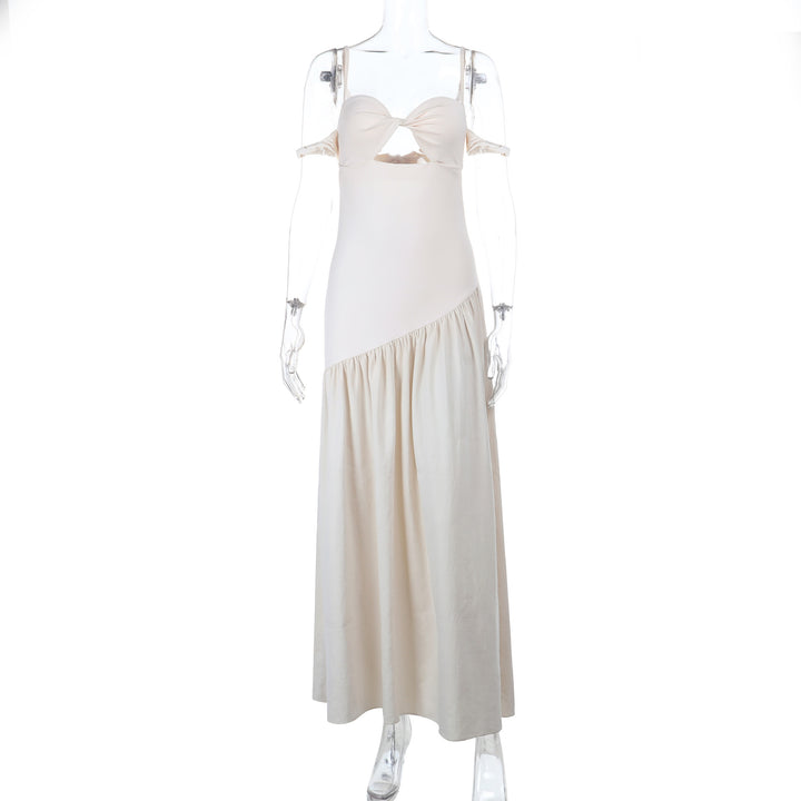 Damen Maxikleid mit schulterfreier Gestaltung und asymmetrischem Design Echo Archiv