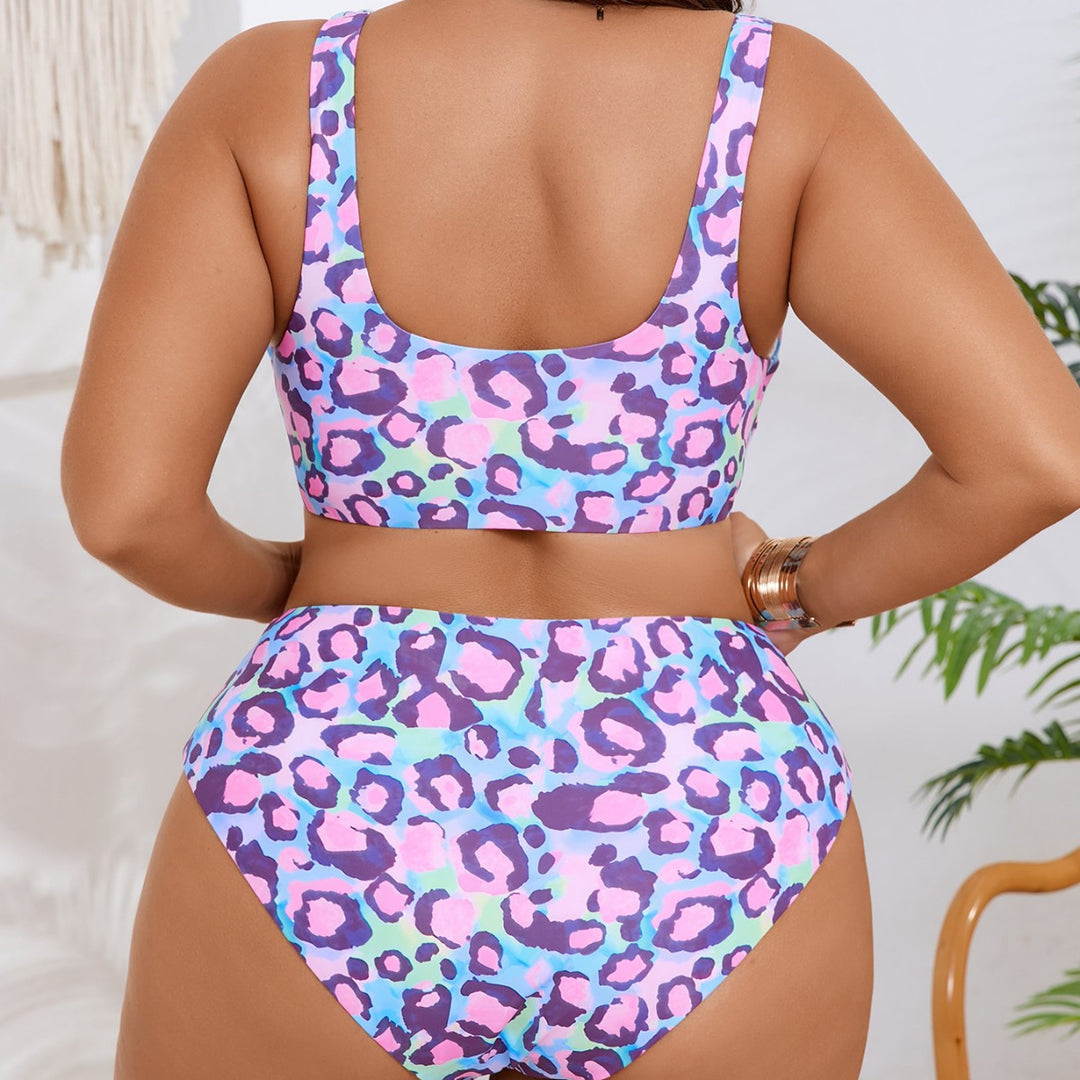 Damen Hoch geschnittenes Bikini-Set mit raffinierten Brustdetails Echo Archiv