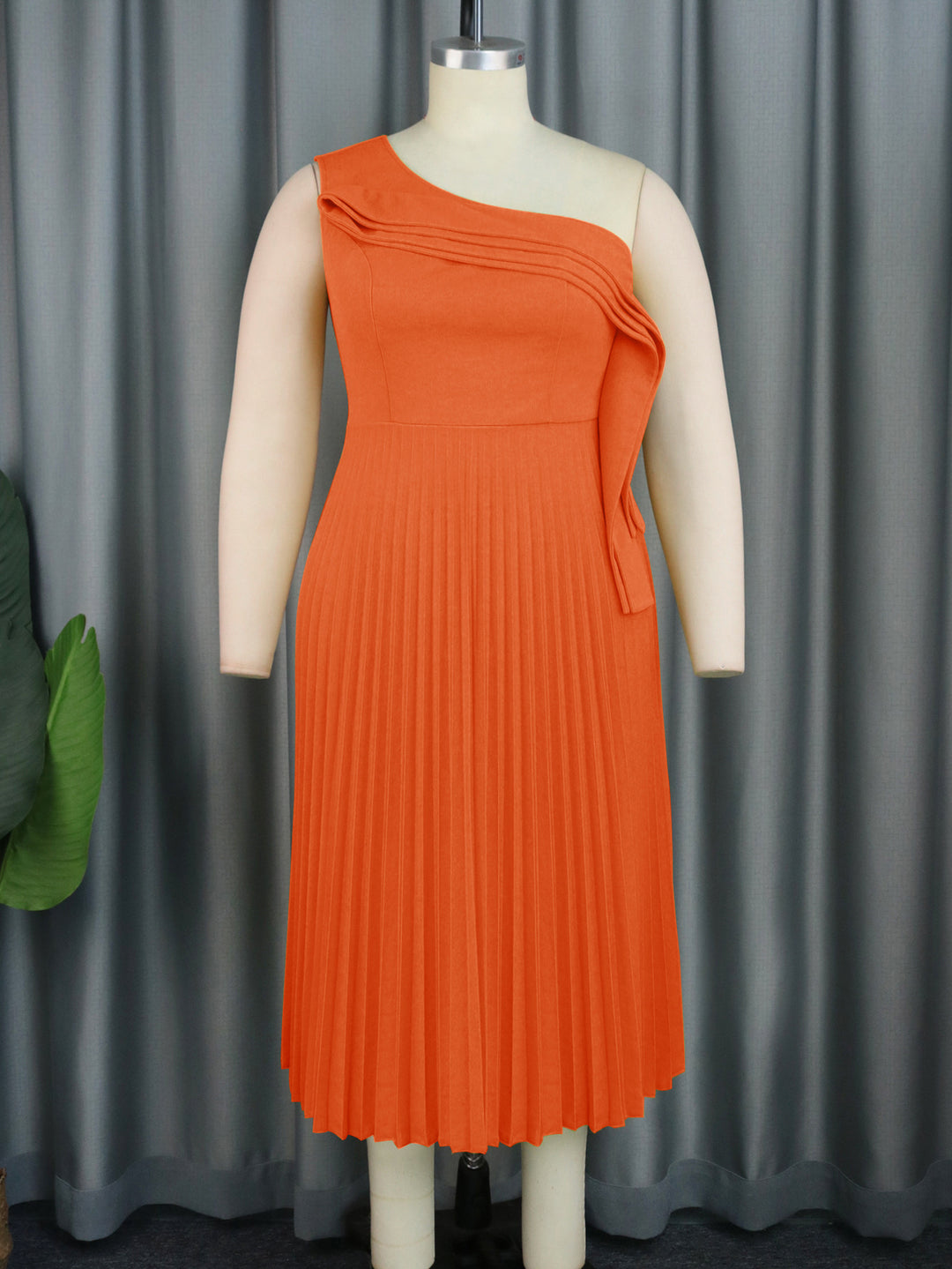 Damen Elegantes Wickelkleid mit asymmetrischem Rüschen-Design Echo Archiv