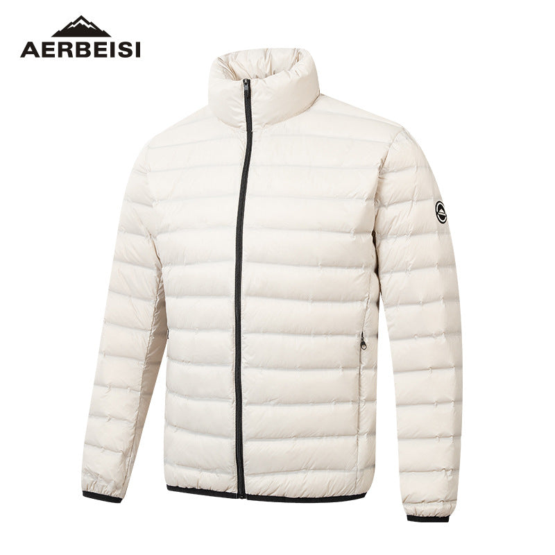 Herren ultraleichte Stepp-Daunenjacke mit Stehkragen Echoarchiv