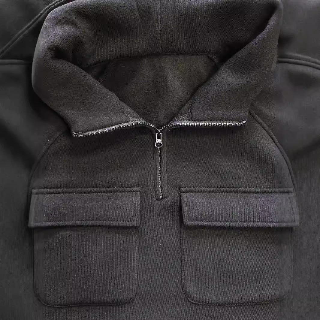 Herren Outdoor-Pullover mit praktischen Taschen und hohem Kragen Echoarchiv