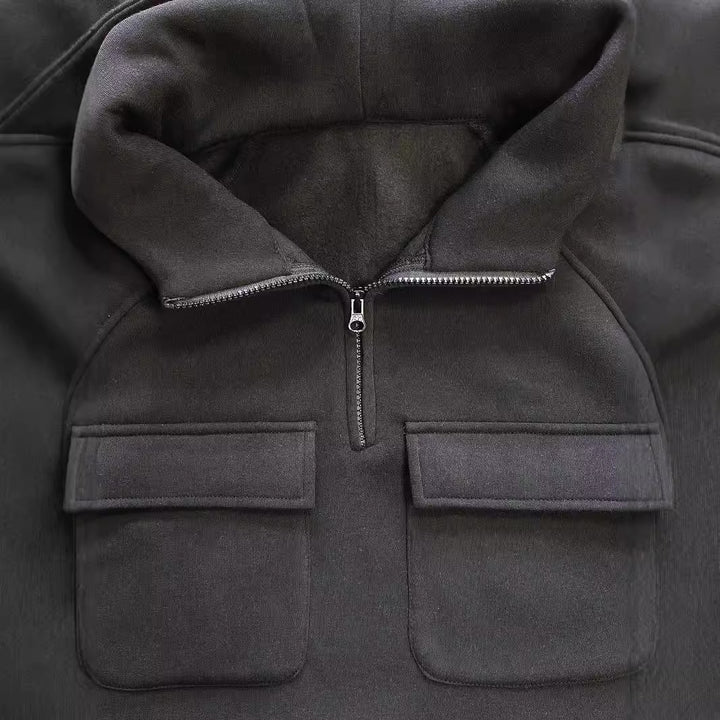 Herren Outdoor-Pullover mit praktischen Taschen und hohem Kragen Echoarchiv