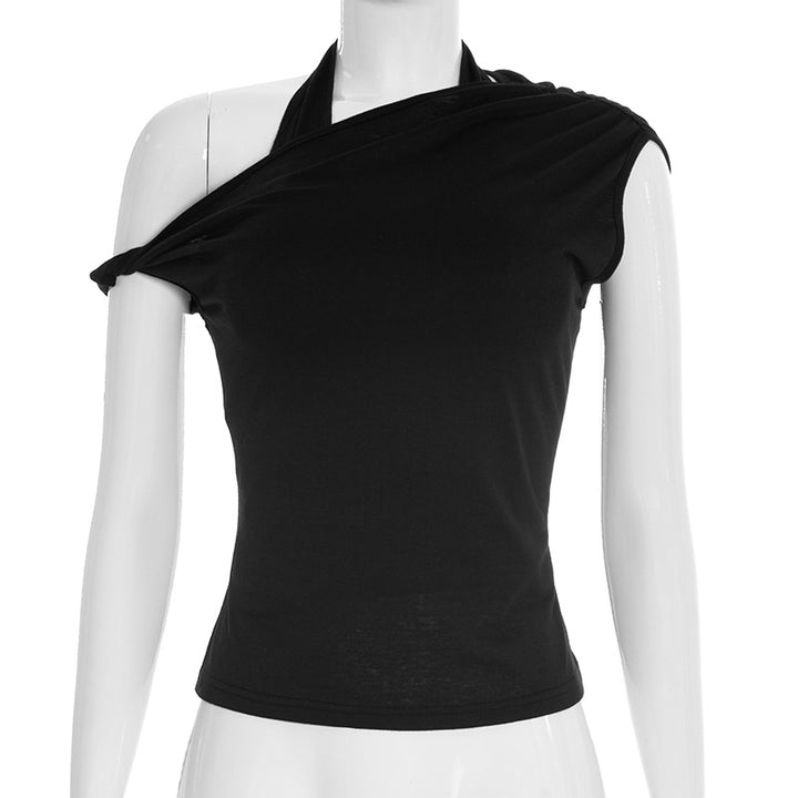 Damen asymmetrisches Trägershirt mit innovativem Schnitt und elegantem Design Echo Archiv
