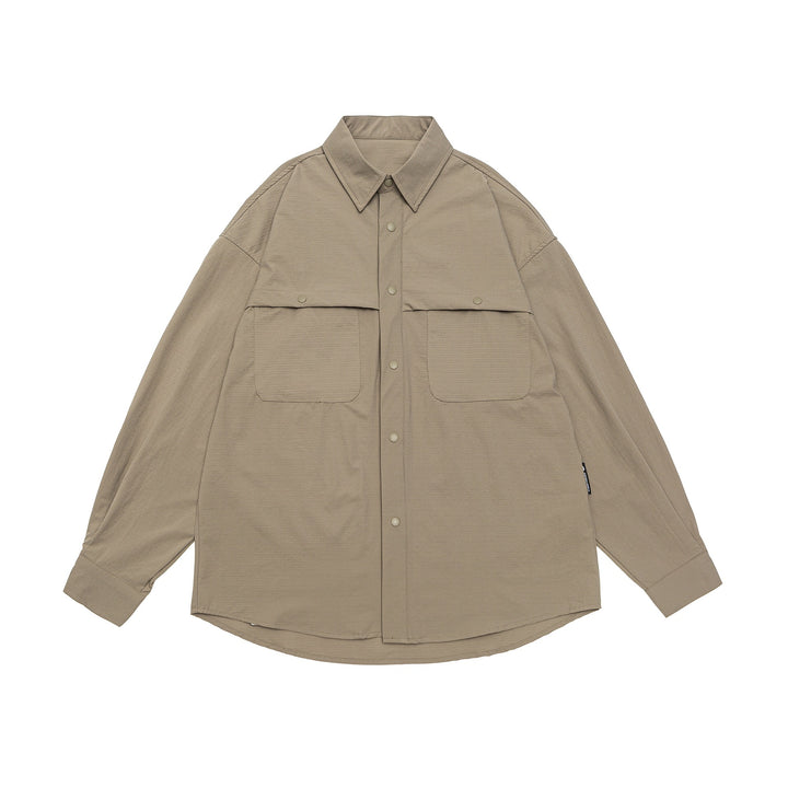 Herren Overshirt-Jacke mit Druckknopffront und doppelten aufgesetzten Taschen Echoarchiv