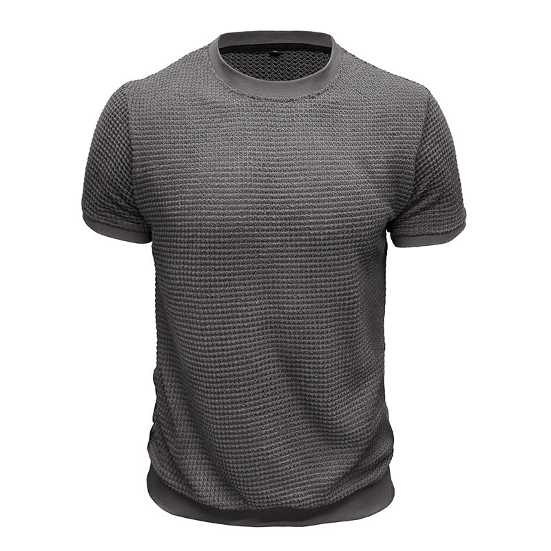 Herren Rundhalsshirt aus strukturiertem Material mit atmungsaktiven Eigenschaften Echoarchiv