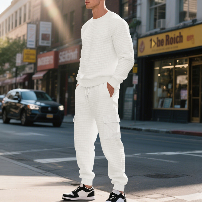 Herren modernes Cargo-Sweat-Set mit atmungsaktiven Materialien und praktischen Taschen Echoarchiv