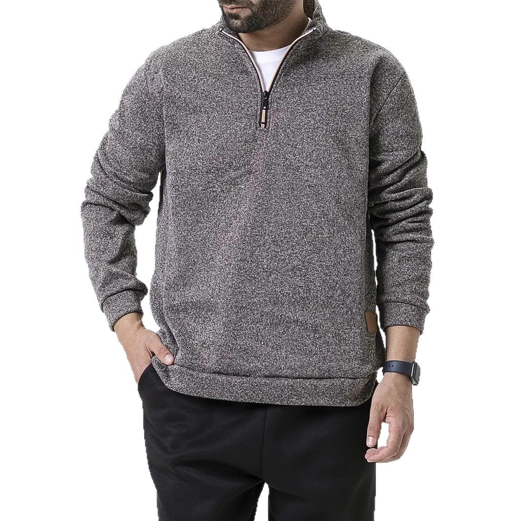 Herren Fleece-Pullover mit halbem Reißverschluss Echoarchiv