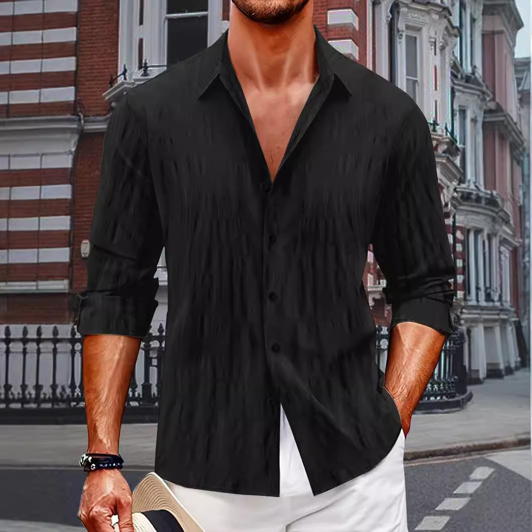 Herren stylische Langarmhemd Echoarchiv