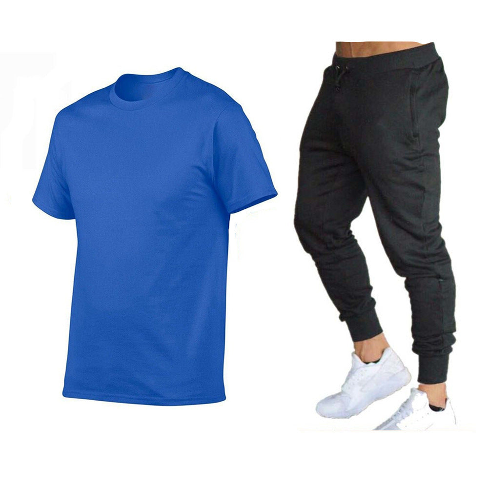 Herren sportliches T-Shirt und Jogginghose-Set mit funktionellem Design Echoarchiv