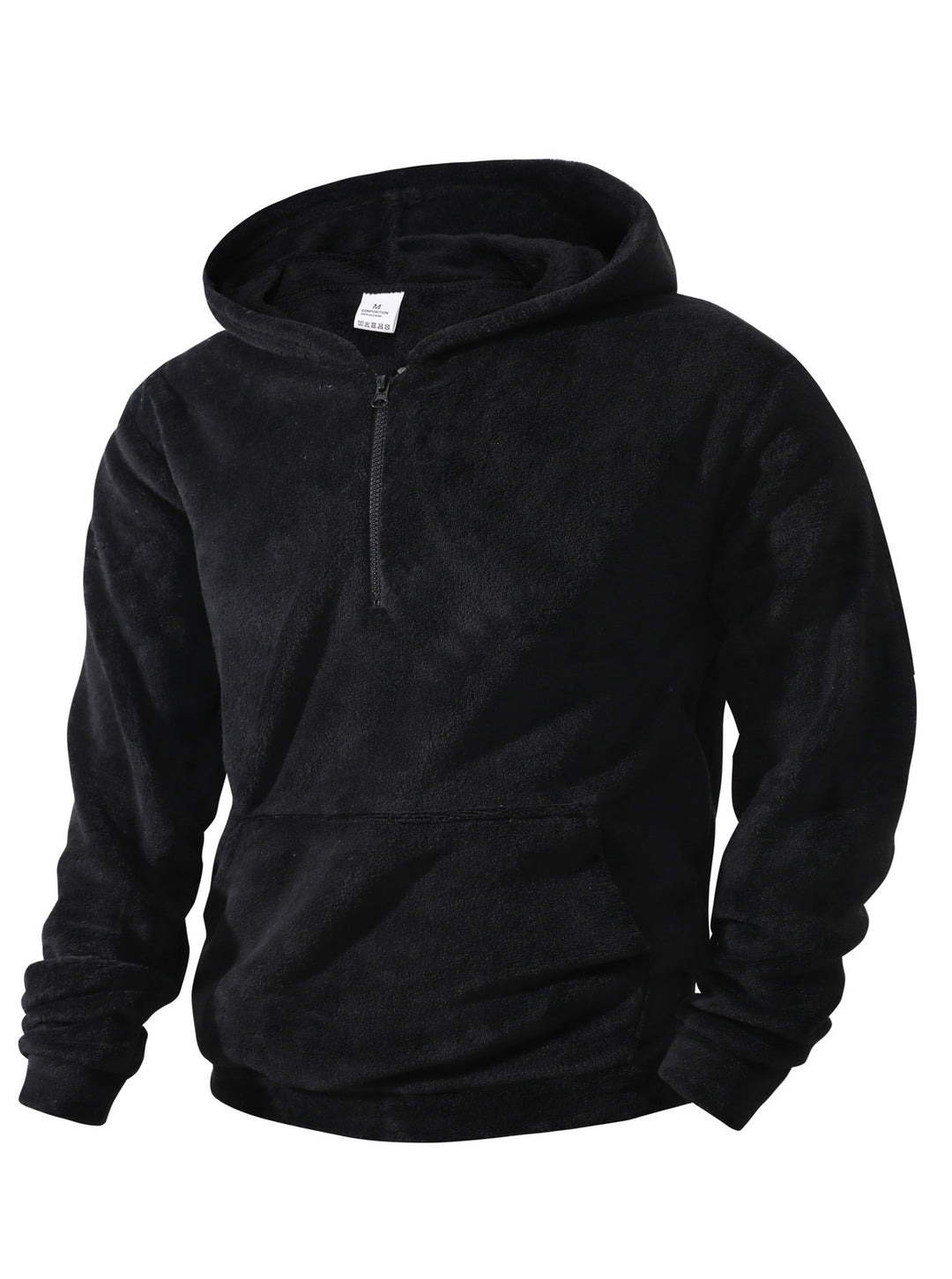 Herren Fleece-Hoodie mit innovativem halblangem Reißverschluss Echoarchiv