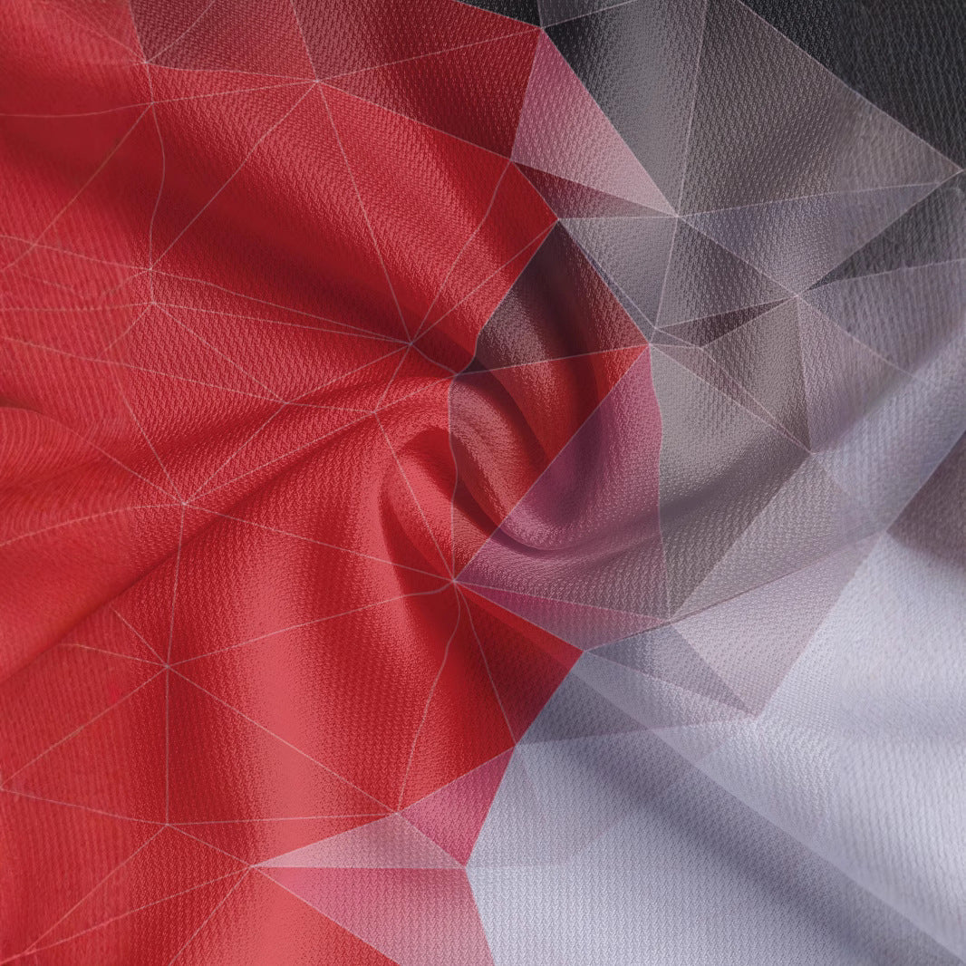 Herren Poloshirt mit innovativem geometrischen Druckdesign Echoarchiv