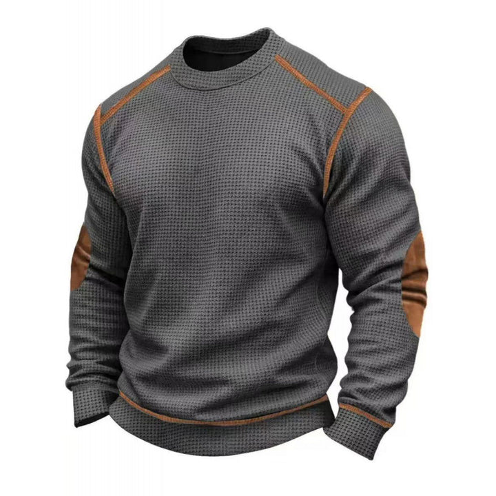 Herren Modischer Langarmpullover mit strukturiertem Design Echoarchiv