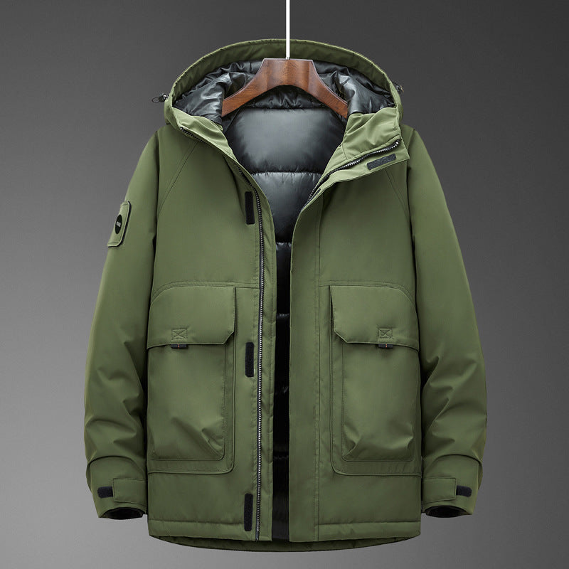 Herren Technischer Parka mit wasserdichter Softshell-Außenhülle und gesteppter Thermoisolierung Echoarchiv