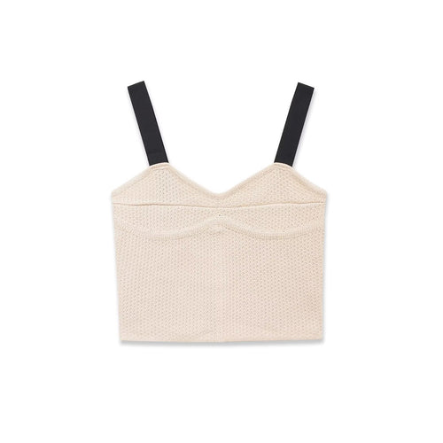 Damen Crop-Top mit elegantem V-Ausschnitt und raffinierter Struktur Echo Archiv