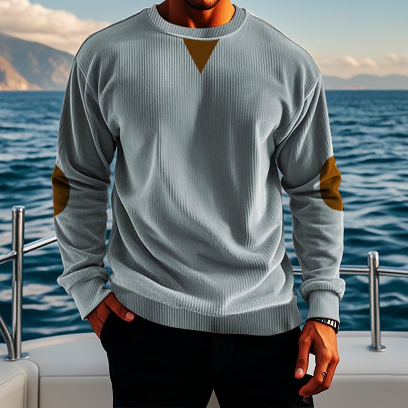 Herren lässiger Strickpullover mit Akzentdetails und angenehmer Passform Echoarchiv