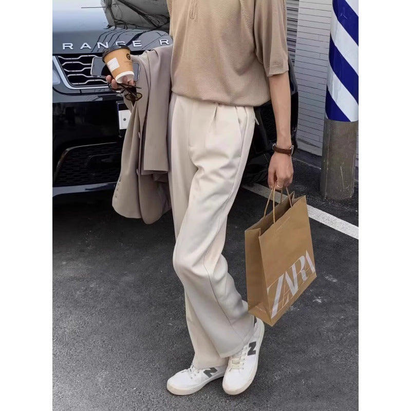 Damen Elegante Hochwasserhose mit gefalteten Details Echo Archiv