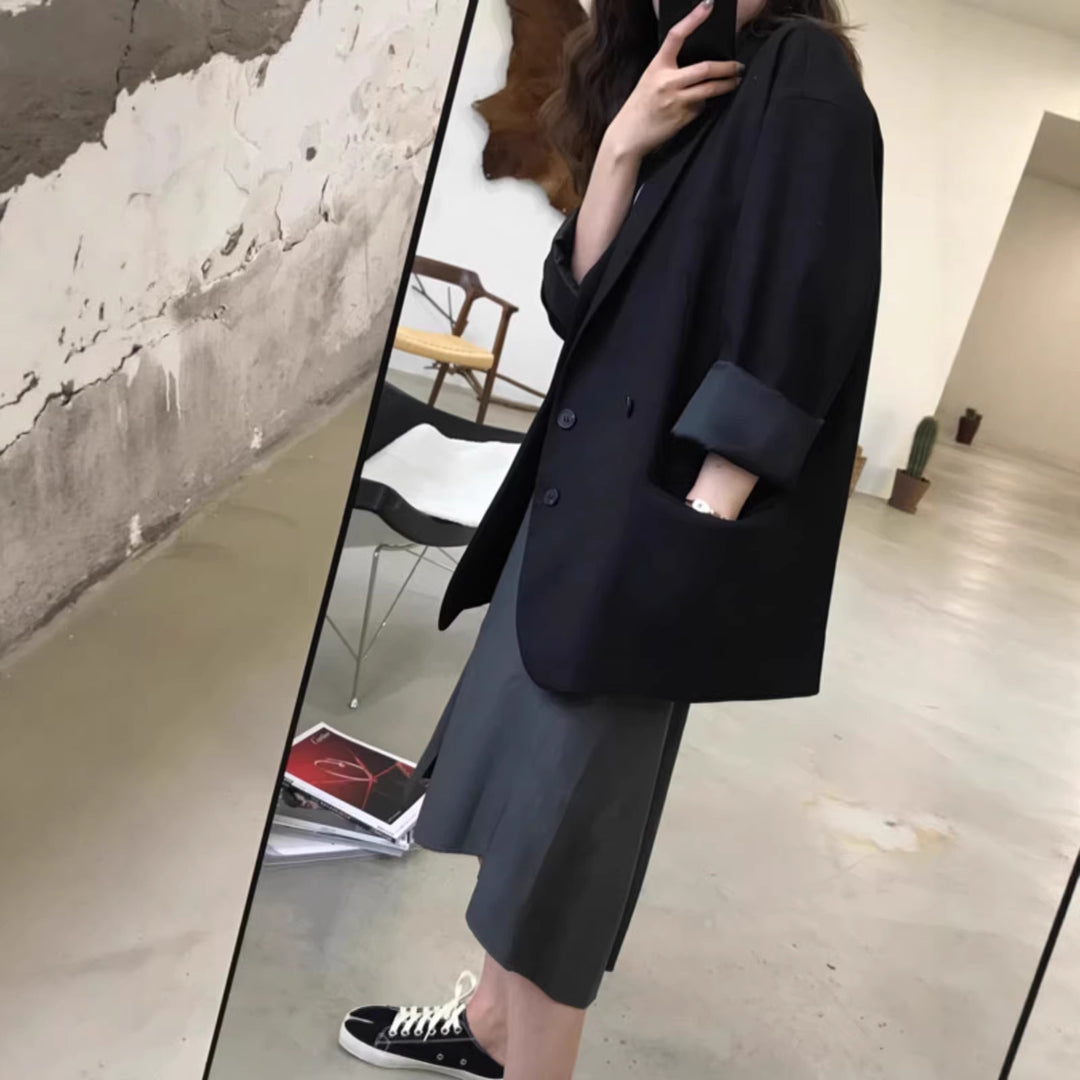 Damen Oversized Blazer mit doppelter Knopfleiste Echoarchiv