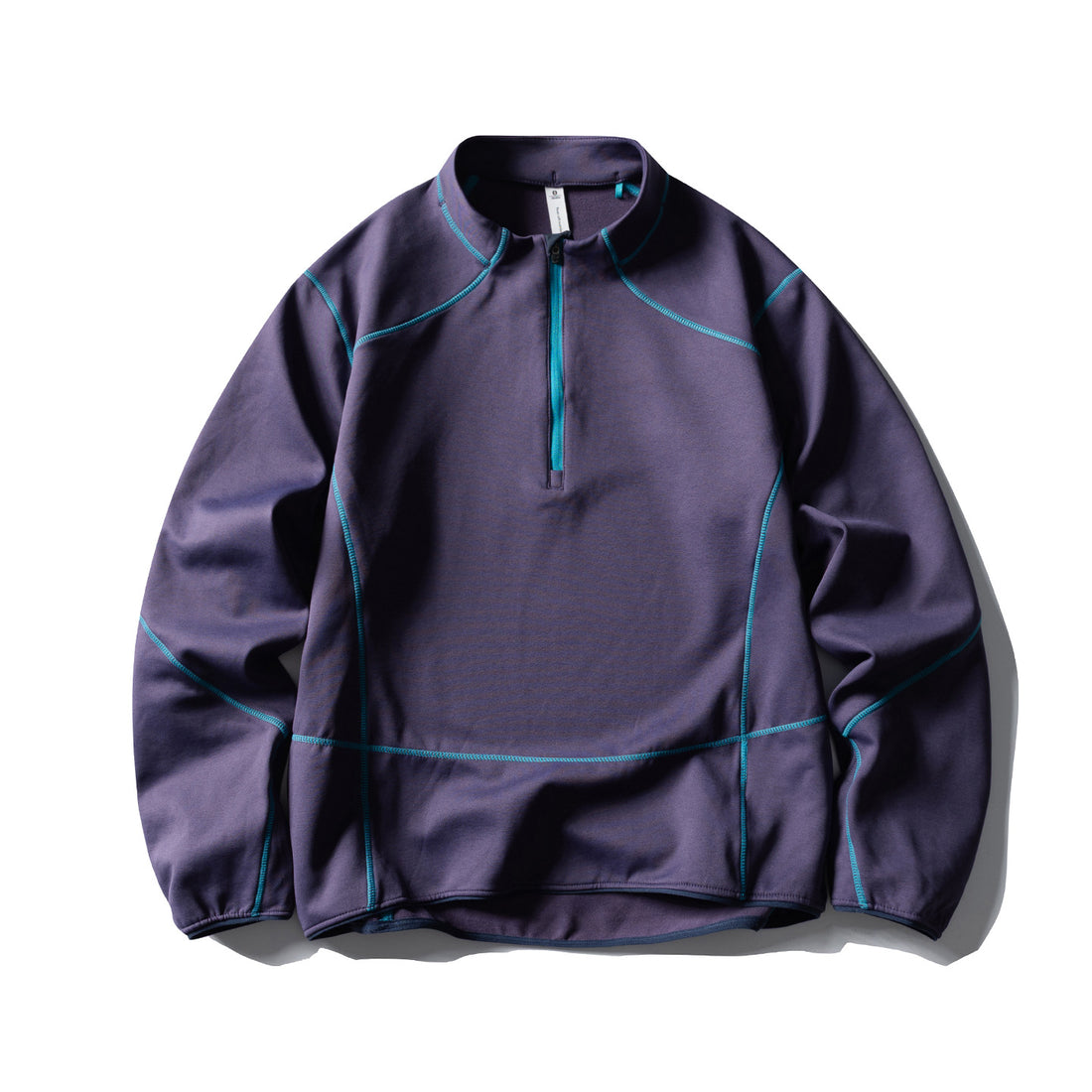 Unisex Halbzip-Fleecepullover mit Stehkragen, Flachnähten und verstellbarem Saum Echoarchiv