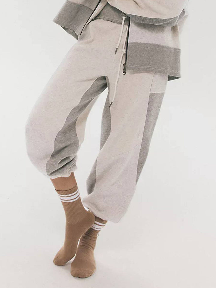 Damen Oversize‑Sweatpants im Baggy‑Cut mit hoher Bundpassform und Kordelzug – Avérine