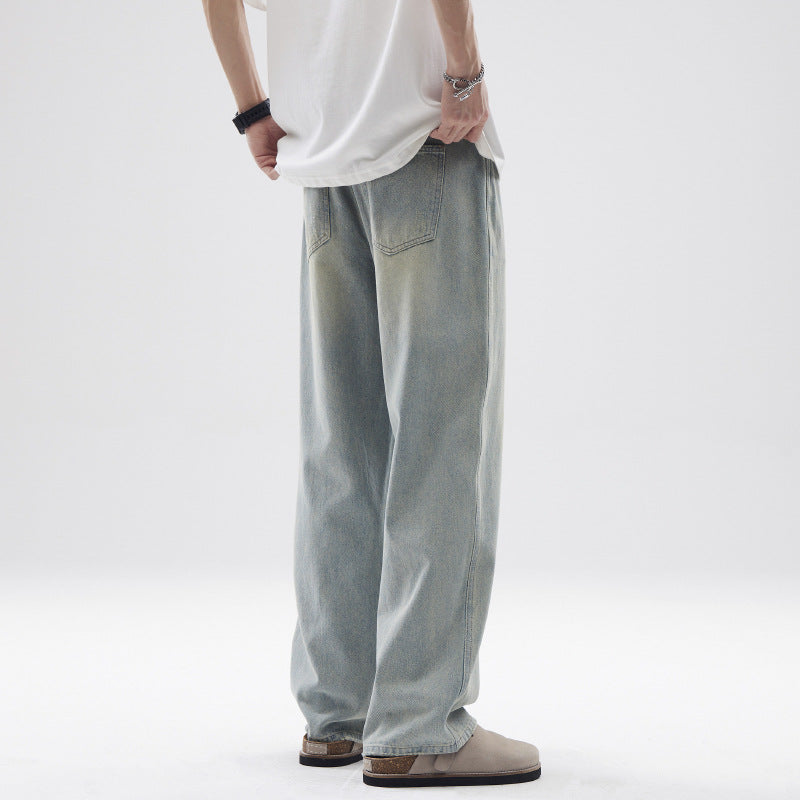 Herren Relaxte Vintage-Denim-Hose im geraden Oversize-Schnitt mit soften Fade-Zonen Echo Archiv