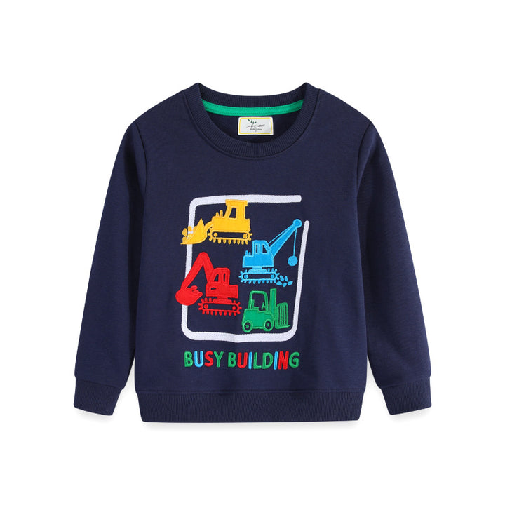 Jungen Sweatshirt mit kreativem Baustellenfahrzeug-Design Echo Archiv