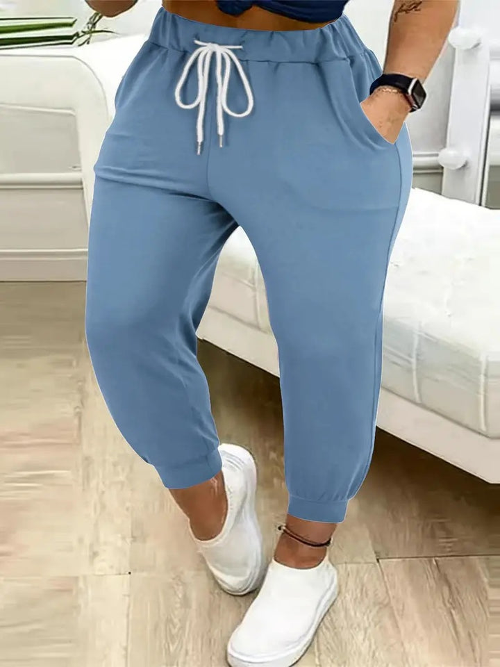 Damen Lässige Jogginghose mit Kordelzug, elastischem Komfortbund und schmalem Bündchen Echoarchiv