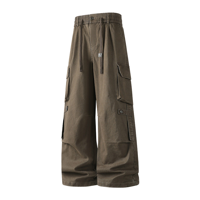 Herren Extraweite Baggy-Cargo-Hose mit Elastikbund, Tunnelzug und Mehrfach‑Utility‑Taschen Echo Archiv
