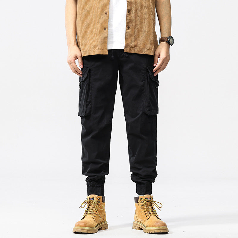 Herren Cargo-Jogginghose im Utility-Stil mit Elastikbund, Kordelzug und Multifachtaschen Echo Archiv