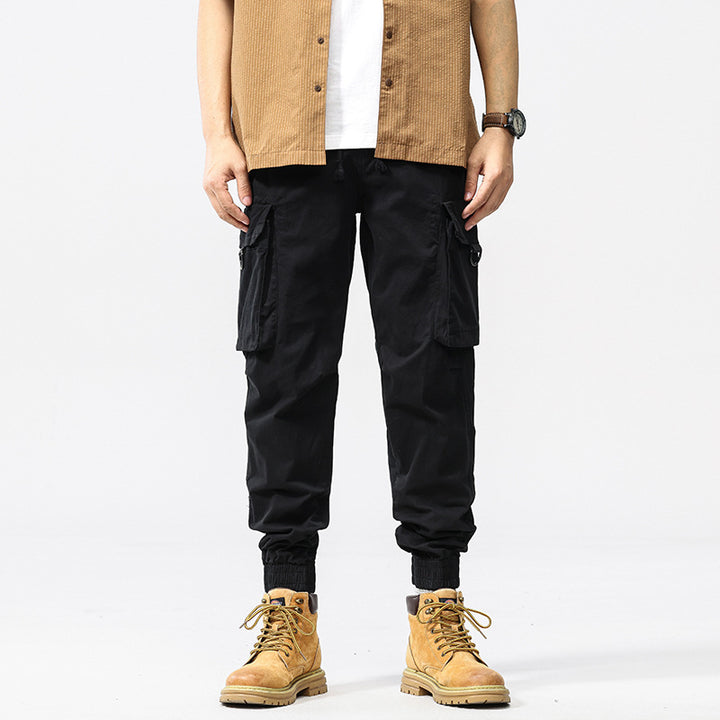 Herren Cargo-Jogginghose im Utility-Stil mit Elastikbund, Kordelzug und Multifachtaschen Echo Archiv