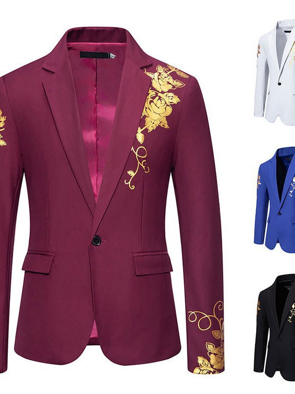 Herren eleganter Blazer mit floralem Design und hochwertiger Verarbeitung Echoarchiv