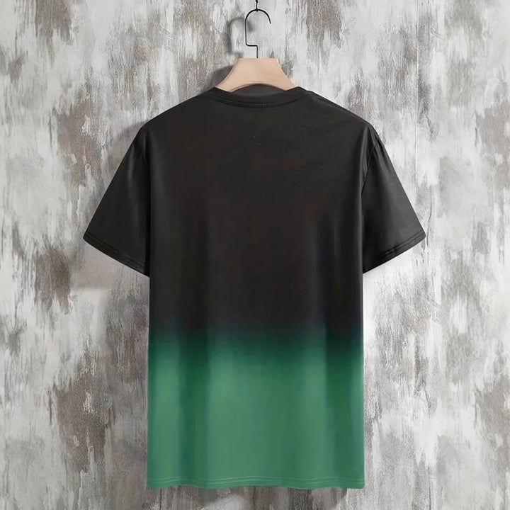 Herren T-Shirt mit modernem Farbverlauf und Palmenstickerei Echoarchiv