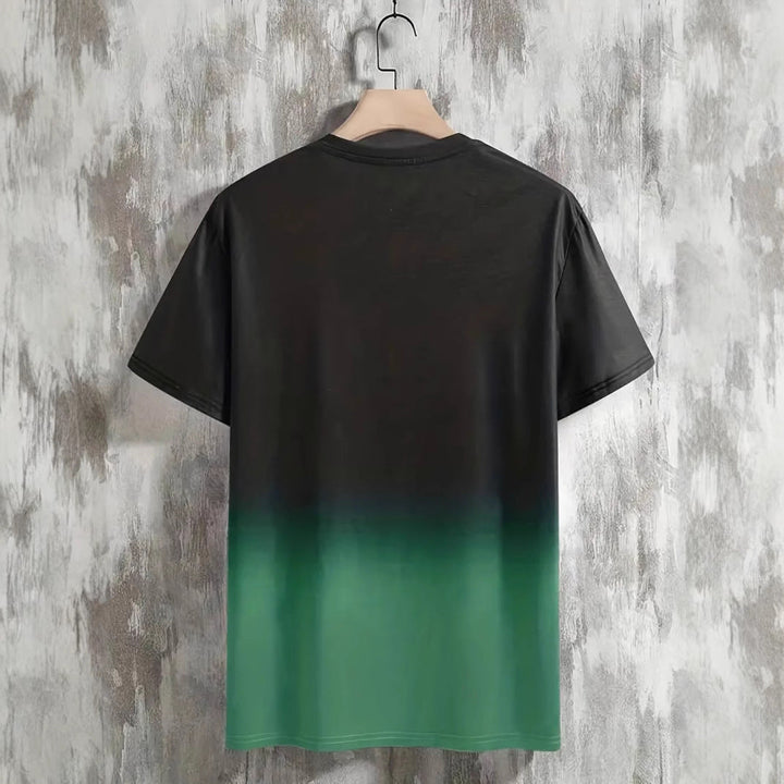 Herren T-Shirt mit modernem Farbverlauf und Palmenstickerei Echoarchiv