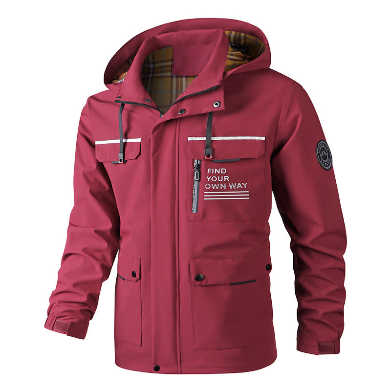 Herren wasserabweisende Outdoor-Jacke mit praktischen Taschen Echoarchiv