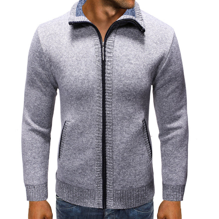 Herren Strickjacke mit Stehkragen und praktischen Taschen Echoarchiv