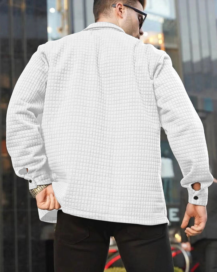 Herren strukturierte Overshirt Jacke Echoarchiv