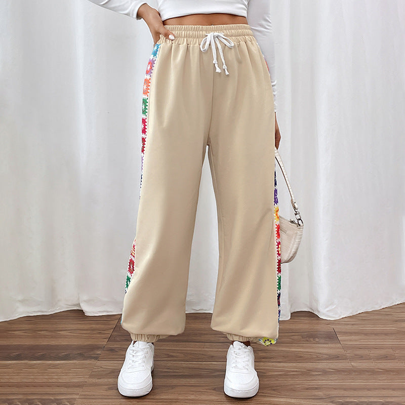 Damen Jogginghose mit buntem Seitenmuster Echo Archiv