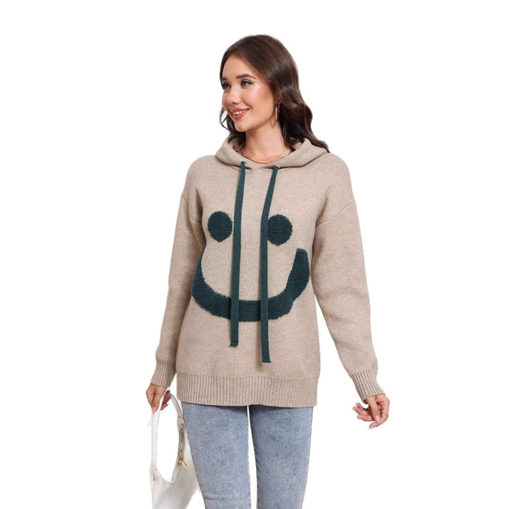 Damen Gemütlicher Kapuzenpullover mit Smiley-Design Echo Archiv