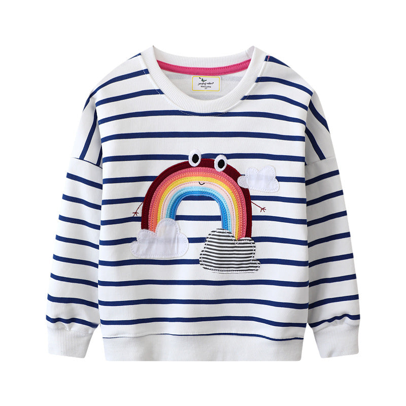 Mädchen Sweatshirt mit buntem Regenbogen-Design Echo Archiv